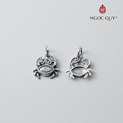 Charm bạc hình con cua treo - Ngọc Quý Gemstones
