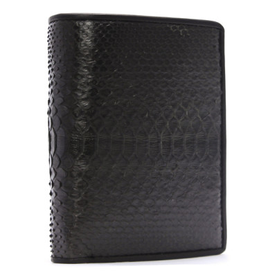 HJ2304-05-06 - Ví nam Huy Hoàng da trăn kiểu đứng màu đen, nâu, da nguyên thủy