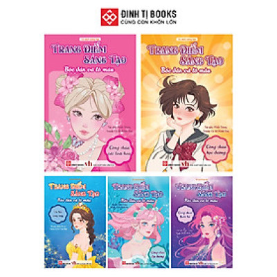 Sách - Trang điểm sáng tạo - Bóc dán và tô màu - Đinh Tị Books
