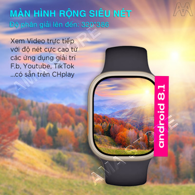 Đồng hồ Thông minh Lắp Sim Định vị GPS Google kết nối Wifi 4G Blueltooth xem được Video Youtube TikTok tải App FB Messenger Skype WhatsApp Viber Wechat Kakao Line Tele chơi Game AMA Smart watch TK Android 8.1 cho Trẻ em Người lớn Hàng nhập khẩu