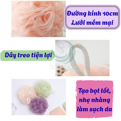 Bộ Tắm Chăm Sóc Da 3 Trong 1 – Cọ Lưng + Găng Tay + Bông Tắm