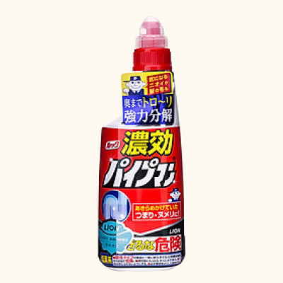 Chai nước thông tắc cống, đường ống, bồn cầu, bồn rửa bát Lion Nhật Bản 450g