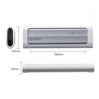 Hộp ổ cứng SSD ORICO M.2 NVME TypeC AXM2-G2-V1-GY-BP - Hàng Chính Hãng