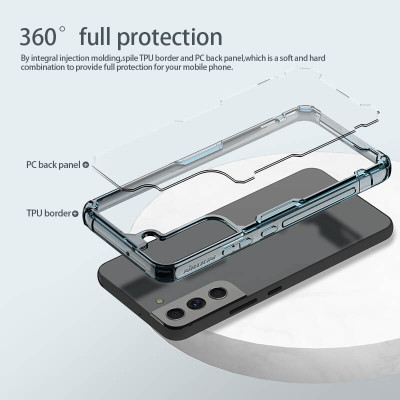 Ốp lưng silicon trong suốt cho Samsung Galaxy S22 Plus hiệu Nillkin Nature Pro mỏng 0.6mm - hàng nhập khẩu