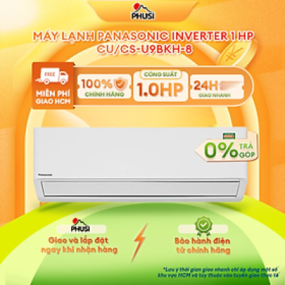 Máy lạnh Panasonic Inverter 1 HP CU/CS-U9BKH-8 / 1.5 HP CU/CS-U12BKH-8 - Mẫu mới 2025 - Hàng Chính Hãng, Mới 100% 