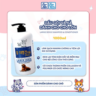 Dầu Gội Và Xả Dành Cho Chó Lớn Forcans 1000ml