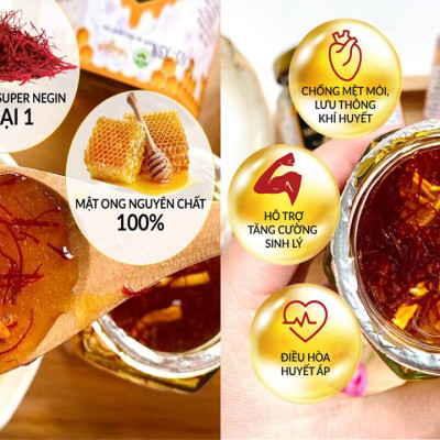 Set Quà Nhụy hoa nghệ tây Saffron Salam kèm Trà hoa và Mật ong Saffron Đông trùng hạ thảo