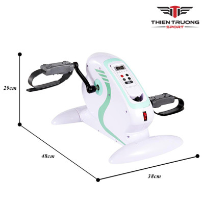 Máy tập phục hồi chức năng Mini Bike (kèm nẹp chân cố định), xe đạp tập phục hồi chức năng bằng điện nhỏ gọn, an toàn, bàn phím bấm linh hoạt dễ sử dụng