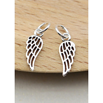 Combo 4 cái charm bạc hình cánh thiên thần treo - Ngọc Quý Gemstones