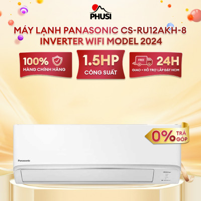 Máy lạnh PANASONIC 1.5HP CU/CS - RU12AKH -8 - Hàng chính hãng - Chỉ giao HCM