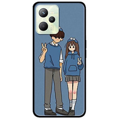 Ốp lưng dành cho Realme C35 - Realme Narzo 50A Prime mẫu Cặp Đôi Say Hi