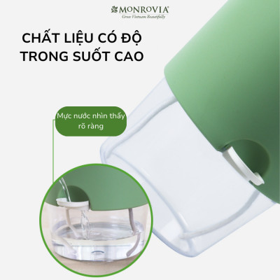 Chậu tự tưới trong suốt A712 Monrovia cho cây cảnh, hoa, bonsai để bàn, decor, ban công