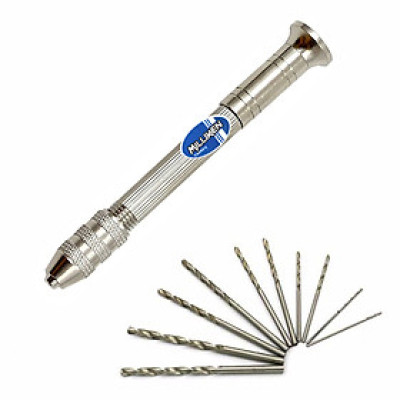 Khoan tay mini + kèm 10 mũi khoan Milliken