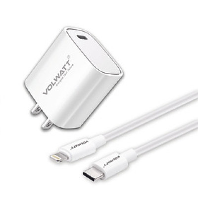 Củ sạc nhanh Volwatt GE-20P-C-M GaN 20W Fast Charger - Hàng Chính Hãng Full Box