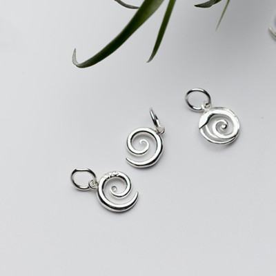 Charm bạc hình xoắn ốc treo - Ngọc Quý Gemstones