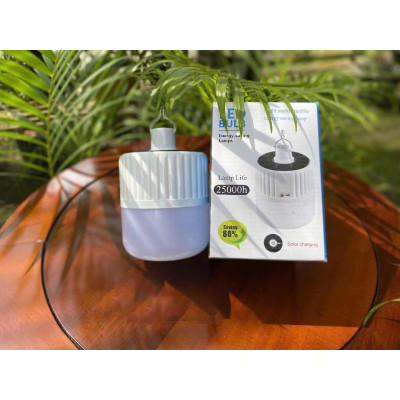 Bóng Đèn Led Năng Lượng Mặt Trời, Tích Điện 120W Siêu Sáng Sạc Pin Có 4 Chế Độ.