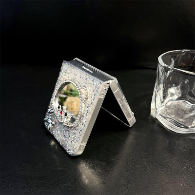 Ốp Lưng Cho Samsung Galaxy Z FLIp 7 / Z Flip 6 / Z Flip 5  Kim Tuyến Có Gương Soi - BUM STORE GALAXY CASE