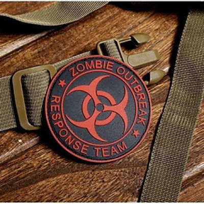 Patch PVC Velcro Zombie dán ba lô, túi xách, quần áo
