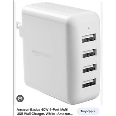 Củ Sạc 4 cổng USB Amazon Basic 40w sạc nhanh chính hãng️