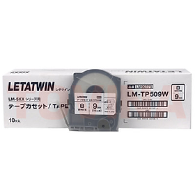 Nhãn Trắng LM-TP509W (9mm, 16m/cái) - Hàng Chính Hãng - Max - Nhật Bản