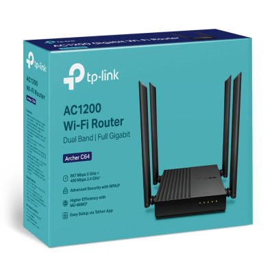 Router WiFi AC1200 4 ăng-ten Gigabit MU-MIMO Archer C64/Archer C50/Archer C54 - Hàng chính hãng
