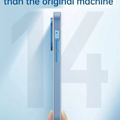 Ốp lưng chống sốc cho iPhone 14 (6.1 inch) hỗ trợ sạc Maqsafe hiệu WIWU PC Ultra-thin Frosted Magnetic Case (mặt lưng nhám mờ, gờ bảo vệ Camera 0.5mm) - hàng nhập khẩu