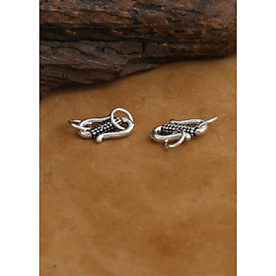 Combo 2 cái charm bạc móc khóa chữ S liên kết vòng tay, dây chuỗi - Ngọc Quý Gemstones