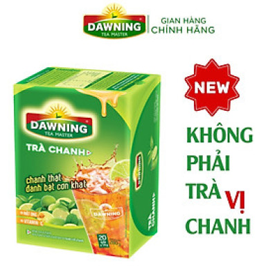 Combo 5 hộp Trà chanh hòa tan DAWNING từ bột chanh nguyên chất và mật ong giúp giải khát 280g/hộp (hộp 20 gói)