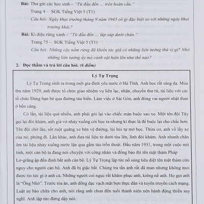 Combo Sách - Đề kiểm tra Tiếng Việt 5 học kì I + II