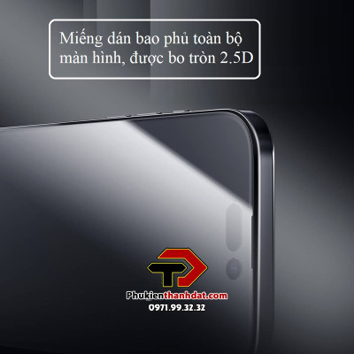 Miếng dán Kính cường lực bảo vệ màn hình tự dán cho iPhone 16 Pro Max, iPhone 16 Pro chính hãng Nillkin Amazing CP+ Pro - Hàng nhập khẩu