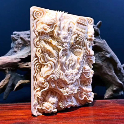 Dây chuyền nam Cửu Long Di Quan bằng hạt cây dừa ngà –Ivory Palm - MN01