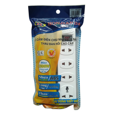 Ổ Cắm Điện Honjianda Loại 4 Ổ - HJD-0114R (Dây Dài 3m)