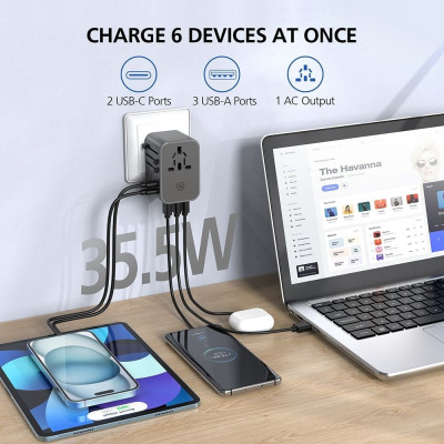 Củ sạc đa năng MicroPack TRAVELLER 35 MTA-535 - Hàng Chính Hãng