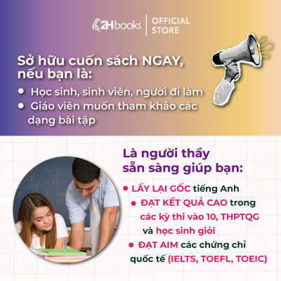 Sách Combo 30 Chủ đề từ vựng Tiếng Anh, 4000 từ vựng, 2000 câu hỏi trắc nghiệm, tiếng anh cô Trang Anh, 2HBooks