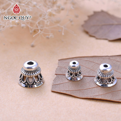 Combo 3 cái charm bạc đầu chuông - Ngọc Quý Gemstones