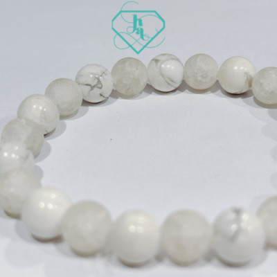 Vòng Tay Phong Thủy Màu Trắng Không Charm