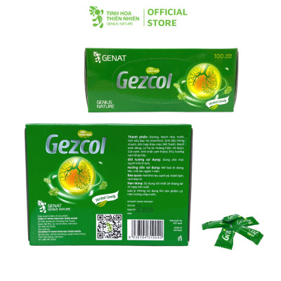Kẹo thảo mộc Gezcol (hộp 100 viên) - Genat