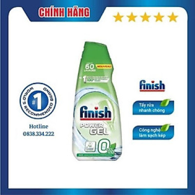[HCM] Gel rửa chén bát Finish Eco 0% - 900ml/ chai