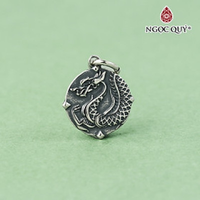 Charm bạc treo mặt dây chuyền hình rồng - Ngọc Quý Gemstones
