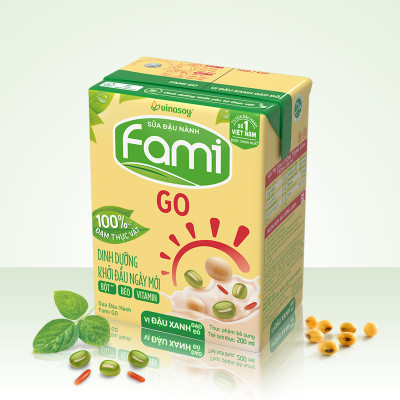 Thùng Sữa Đậu Nành Vinasoy Famigo Đậu Xanh Gạo Đỏ (200ml x 36 Hộp)