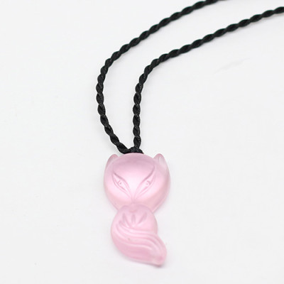 Mặt Dây Chuyền Hồ Ly Pha Lê Ngọc Quý Gemstones MD69 - Hồng