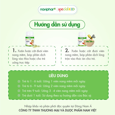 [Hộp 30 viên] Viên nang Special Kid Omega Capsules - Hỗ trợ hệ thần kinh, tăng khả năng tập trung và trí nhớ, nâng cao thị lực, tốt cho tim mạch của trẻ