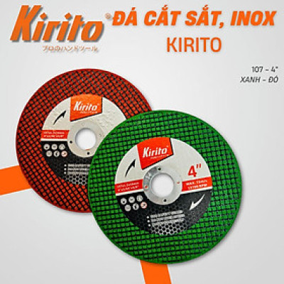 Đá cắt sắt, inox (hộp 100 viên) thương hiệu Kirito nhật bản. kích thước 107mm và 355mm