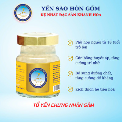 [Gói QT 16 Hũ] Tổ Yến Chưng Nhân Sâm- Yến Sào Hòn Gốm Chính Hiệu Khánh Hoà - HGKNEST
