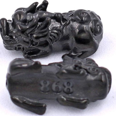 Chuỗi hạt đeo tay Thạch Anh Xanh Rêu size 8 ly, 10 ly, 12 ly - Vòng tay Tỳ Hưu Đôi inox đen VTAXRTHHEV8 - hợp mệnh Hỏa, mệnh Mộc