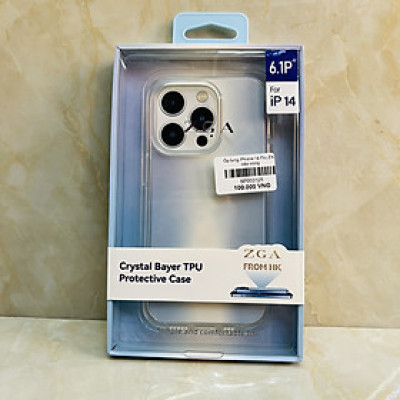 Ốp lưng dành cho  iPhone 14 Pro ZGA trong suốt dẻo mềm- hàng chính hãng