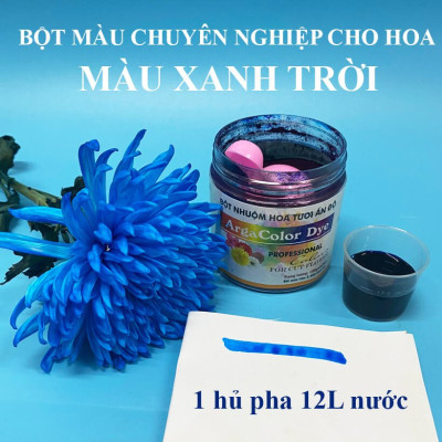 Thuốc Bột Nhuộm Hoa Tươi  màu thực phẩm Ấn Độ (Combo 3 hộp tùy màu) giúp đổi màu hoa cắt cành (1 hủ pha 12L nước màu)
