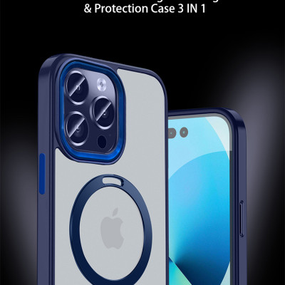 Ốp Lưng Trong Suốt Mipow Ring Holder iPhone 15 Pro/Pro Max Hàng Chính Hãng