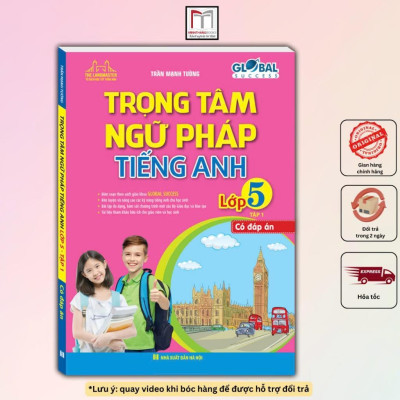 Sách - Global Success - Trọng Tâm Ngữ Pháp Tiếng Anh Lớp 5 - Có Đáp Án - Combo 2 Tập - Minh Thắng