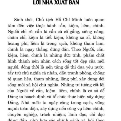 Thực hành cần, kiệm, liêm, chính (bản in 2024)